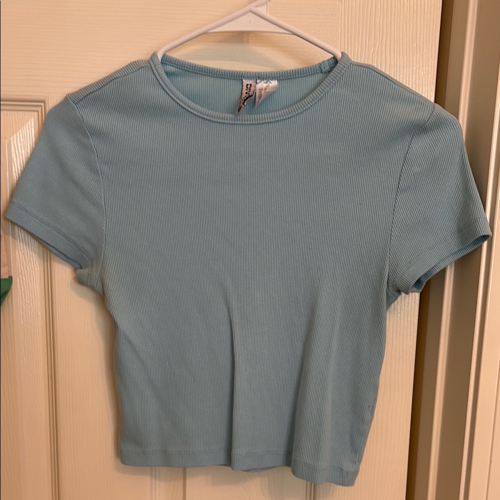 Blue Crop Top